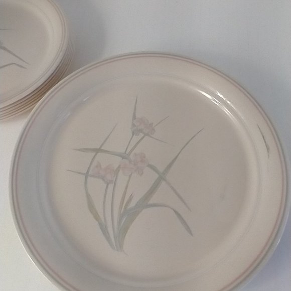 Vintage (5) Dinner & (6) Salad Plates by Corelle Corning Spring Pond Dinnerware - Picture 6 of 11